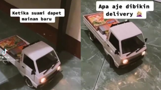 Pria Diberi Hadiah RC Mobil Pickup, Warganet: Istri Dukung Hobi Suami