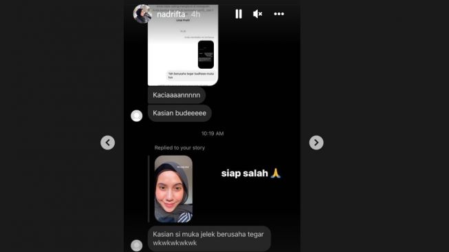 Postingan Instastory Nadya Arifta. [Instagram @nadrifta]