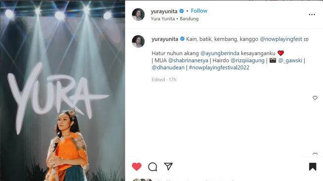 Foto: Yura Yunita Bagikan Huru-Hara Kenakan Kostum Kebaya, Hasilnya Totalitas (instagram/yurayunita)