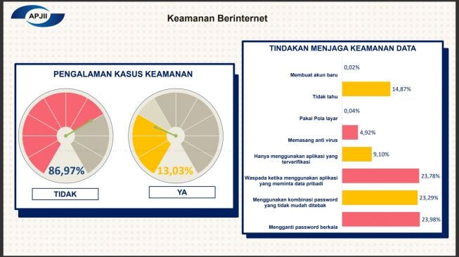 Cara masyarakat Indonesia menjaga keamanan data. [APJII]