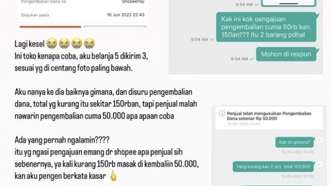 Online shop teror dan salah gunakan data pembeli diduga akibat tak terima diberi bintang satu. (Twitter/@dwiifatma)