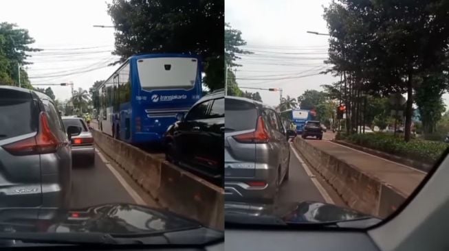 Video Viral Mobil Fortuner Pajaknya Mati dan Masuk Jalur TransJakarta Tapi Tak Ditilang Polisi, Publik Murka