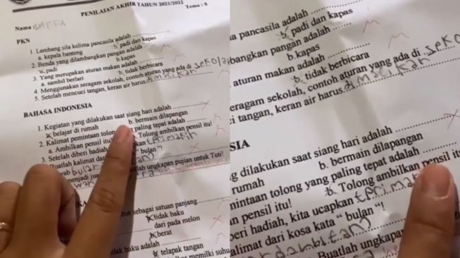 Salahkan Jawaban Soal Kegiatan Belajar, Guru Malah Minta Siswa Bermain, Ortu Ngakak: yang Salah Siapa?