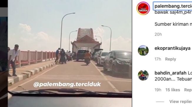 Tawuran Pelajar Bawa Sajam Pecah di Jembatan Musi VI Palembang, Netizen Ramai Menghujat: Sekolah Kok Seperti Ini