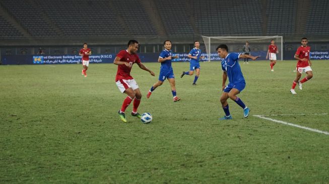 Timnas Indonesia saat menghadapi Nepal pada matchday ketiga atau terakhir Grup A Kualifikasi Piala Asia 2023 di Jaber Al-Ahmad International Stadium, Kuwait , Rabu (15/6/2022) dini hari WIB. [PSSI]