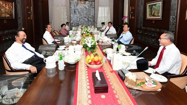 5 Momen Jokowi Gelar Makan Siang Bersama Para Ketua Umum Parpol, Berikut Pembahasannya