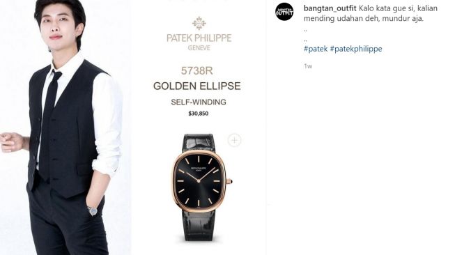 Lima koleksi jam tangan milik anggota BTS, RM yang paling banyak (Instagram/bangtan_outfit)