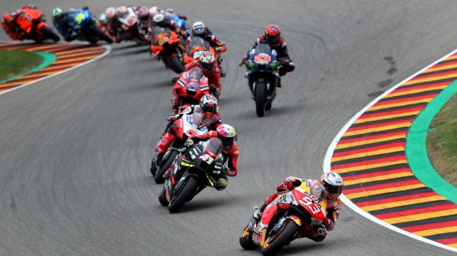 Ilustrasi MotoGP Jerman di Sirkuit Sachsenring. [RONNY HARTMANN / AFP]