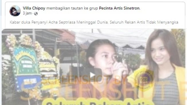 Cek fakta Acha Septriasa. 