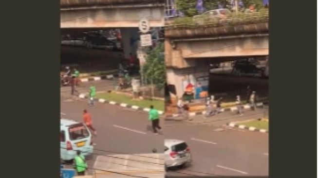 Detik-Detik Driver Ojol Gagalkan Aksi Tawuran Pelajar SMA di Jakarta