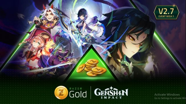 Razer Gold Tebar Cashback OVO di Update Terbaru Genshin Impact 2.7