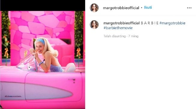 Penampilan Margot Robbie saat menjadi Barbie (instagram/margotrobbieofficial)