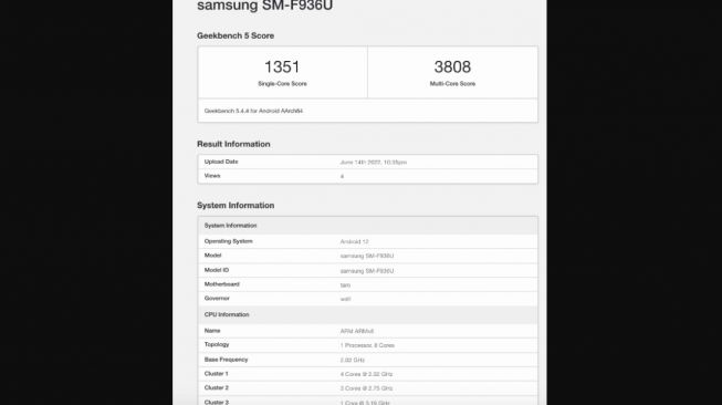 Bocoran Spesifikasi Samsung Galaxy Z Fold 4. [Sammobile]