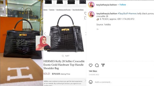 Foto: Tasyi Athasyia Pamer Tas Hermes, Seharga Rumah (instagram/tasyiathasyia.fashion)