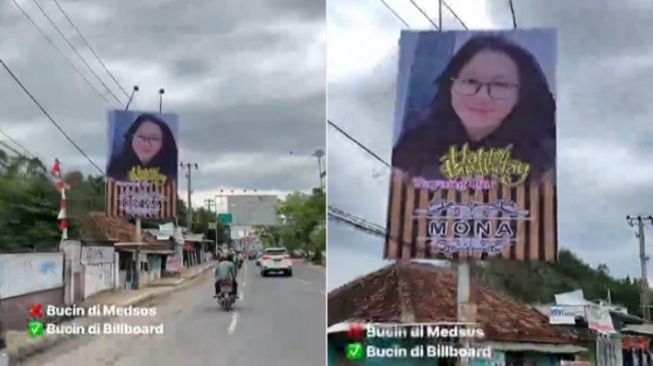 Bucin Abis! Cowok Ini Ucapkan Ulang Tahun Kekasihnya Lewat BillBoard