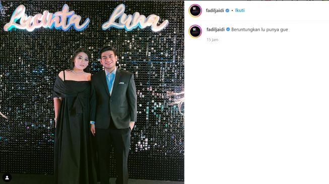 Clarissa Putri dan Fadil Jaidi dalam acara ulang tahun Lucinta Luna (instagram/fadiljaidi)