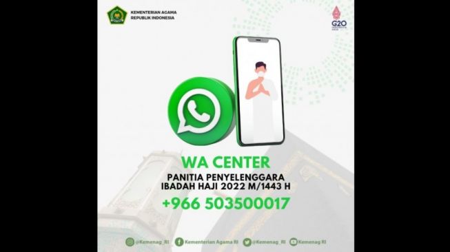 Kemenag Merilis WA Center Haji 2022, Beroperasi 24 Jam untuk Memudahkan Layanan Jemaah