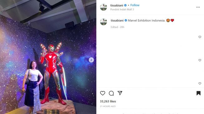 Foto: Tissa Biani Pamer Potret saat Main di Studio Marvel, Rok Gemasnya Bikin Salfok (instagram/tissabiani)