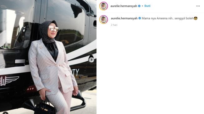 Penampilan para artis dalam balutan OOTD Lady Boss (instagram/megainskanti)