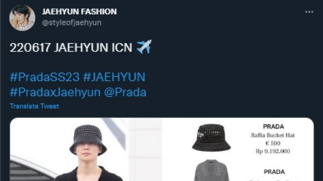 Foto: Fashion Airport Jaehyun NCT, Serba Hitam dan Prada