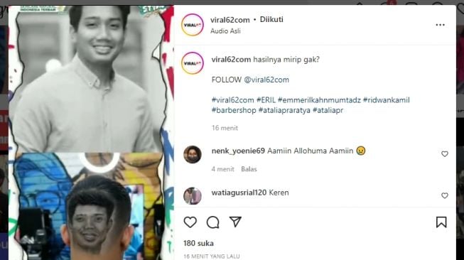 Cukur Rambut dengan Gambar Eril, Pria Ini Berharap Putra Sulung Ridwan Kamil Masuk Surga