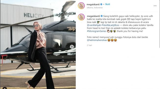 Penampilan para artis dalam balutan OOTD Lady Boss (instagram/megainskanti)