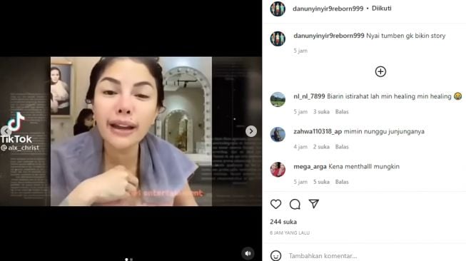 Cuplikan video Nikita Mirzani soal dugaan penipuan Dito Mahnedra [Instagram/@danunyinyir9reborn999]