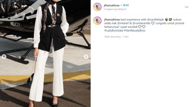 Penampilan para artis dalam balutan OOTD Lady Boss (instagram/megainskanti)