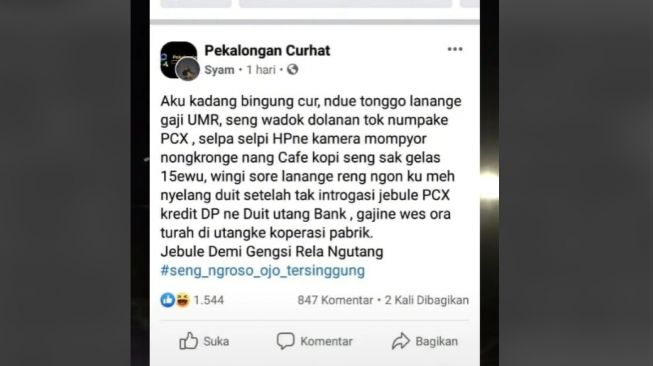 Curhat warganet punya tetangga ngutang hanya untuk bayar cicilan Honda PCX (TikTok)