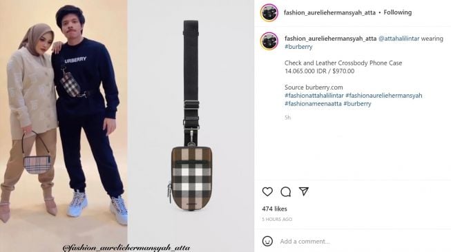 Foto: Atta Halilintar Kenakan Outfit Serba Burberry untuk Photoshoot, Harganya Fantastis (instagram/fashion_aureliehermansyah_atta)