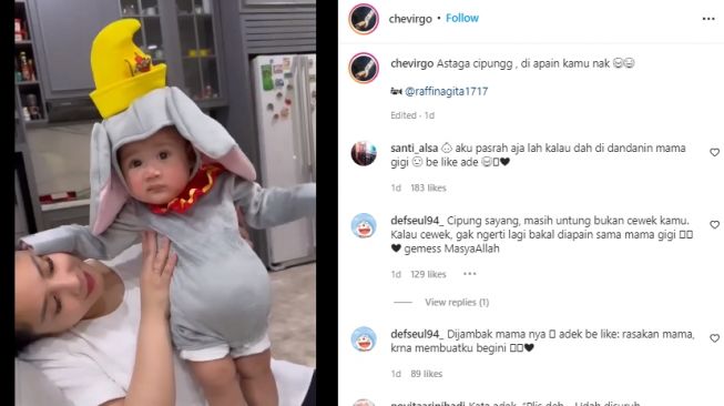 Rayyanza Anak Nagita Slavina Sudah Dikasih Makan Nasi, Netizen Beri Peringatan