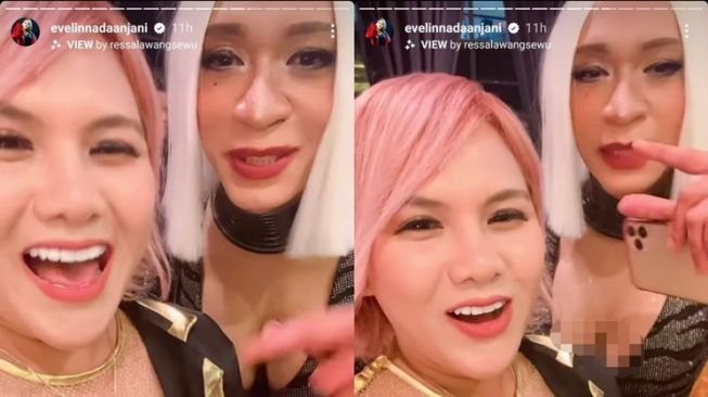 Momen Aming Ketemu Mantan Istri di Ultah Lucinta Luna (Instagram/@evelinnadaanjani)