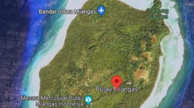 Ilustrasi Pulau Miangas (Google Maps)