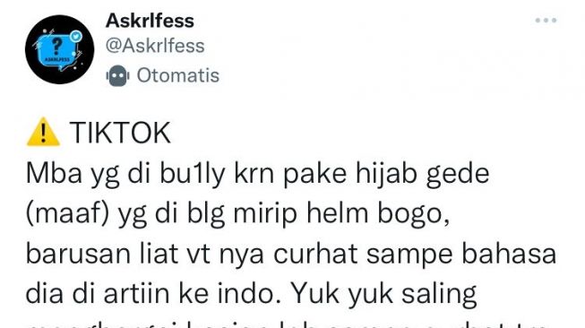 Dibully Akibat Cara Pakai Hijabnya, Konten Kreator Ini Akhirnya Angkat Bicara