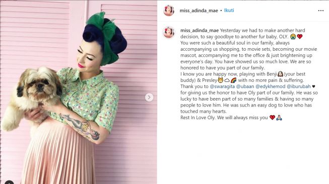 Gaya rambut vintage ala Claudia Adinda (instagram/miss_adinda_mae)