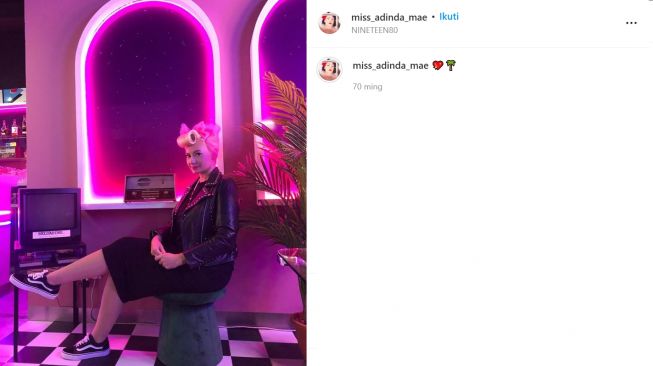 Gaya rambut vintage ala Claudia Adinda (instagram/miss_adinda_mae)