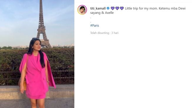 OOTD Titi Kamal kala liburan ke Paris (instagram/titikamal)