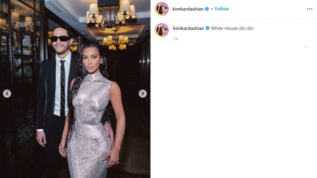 Potret Kim Kardashian dan Pete Davidson (Instagram/kimkardashian)