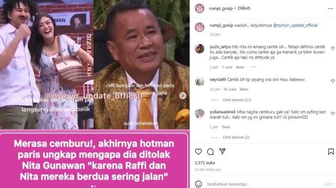 Unggahan soal Hotman Paris Hutapea [Instagram/@rumpi_gosip]