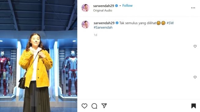 Foto: Kenakan Outfit Kece di Pameran Marvel Studio, Sarwendah Bagikan Huru-Hara Video Transisi (instagram/sarwendah29)