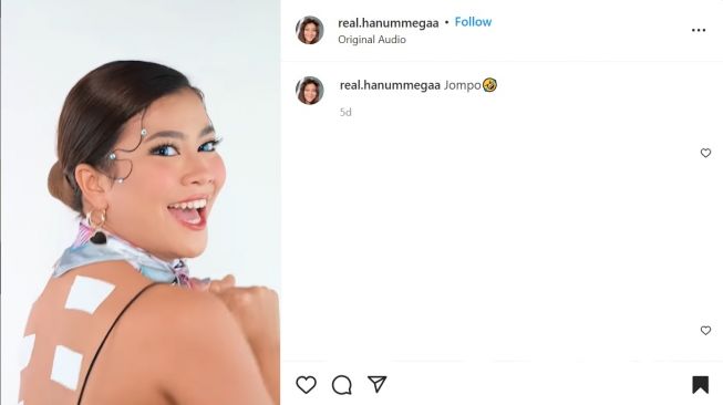 Foto: Hanum Mega Bagikan Video Transisi Make Up, Endingnya Bikin Ngakak (instagram/real.hanummega)