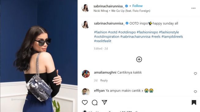 Foto: Sabrina Chairunnisa Bagikan Inspirasi Outfit Weekend, Gayanya Selalu Keren (instagram/sabrinachairunnisa_)