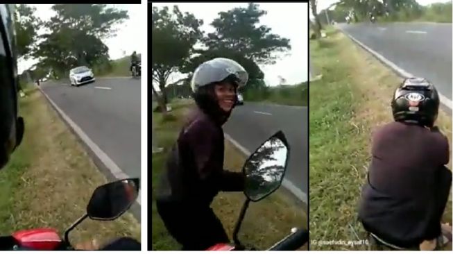 Viral Pemotor Bikin Pasangannya Ngambek Saat Hentikan Motor di Pinggir Jalan, Sebabnya Bikin Tepuk Jidat