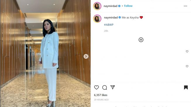 Foto: Naysilla Mirdad Bagikan Potret OOTD Serba Putih, Sepatu High Heelsnya Bikin Warganet Salfok (instagram/naymirdad)