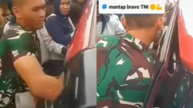 Viral Aksi Heroik Pria Berkaus TNI Selamatkan Balita yang Terkurung Dalam  Mobil, Bikin Publik Salut
