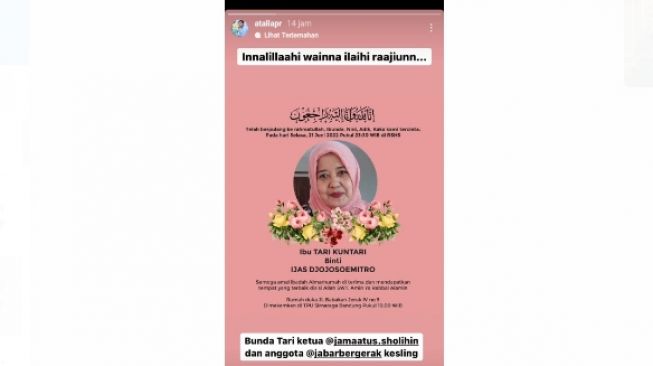 Unggahan Istri Gubernur Jawa Barat Ridwan Kamil, Atalia Praratya [Instagram]