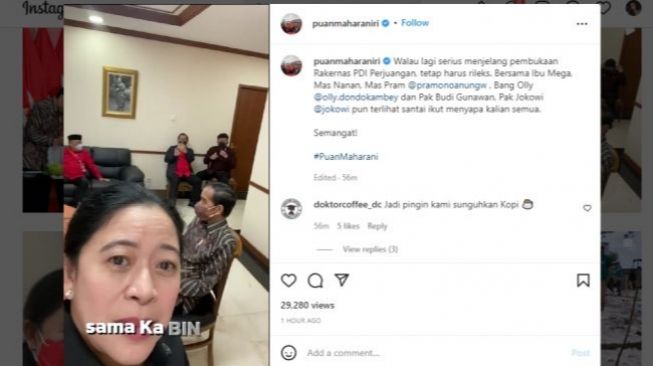 Puan Maharani Jadi Sorotan Karena Nge-vlog Saat Presiden Jokowi Dan Megawati Berdiskusi