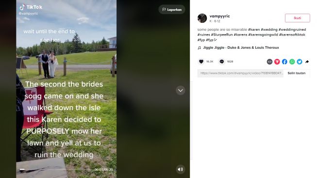 Viral Momen Pernikahan Pengantin Ini Nyaris Rusak Gegara Tetangga Potong Rumput