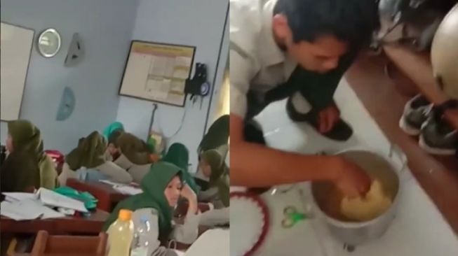 Pelajaran di Kelas Sedang Berlangsung, Siswa Ini Malah Sibuk Masak Mie