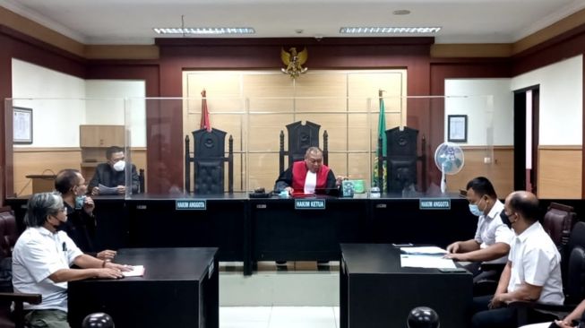 Suasana Pra Peradilan di Pengadilan Negeri Tangerang, Rabu (22/6/2022). [IST]